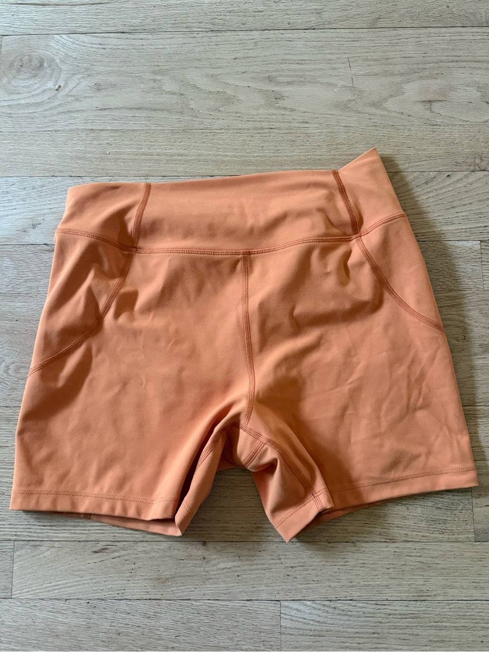 Halfdays Hattie Orange Biker Shorts